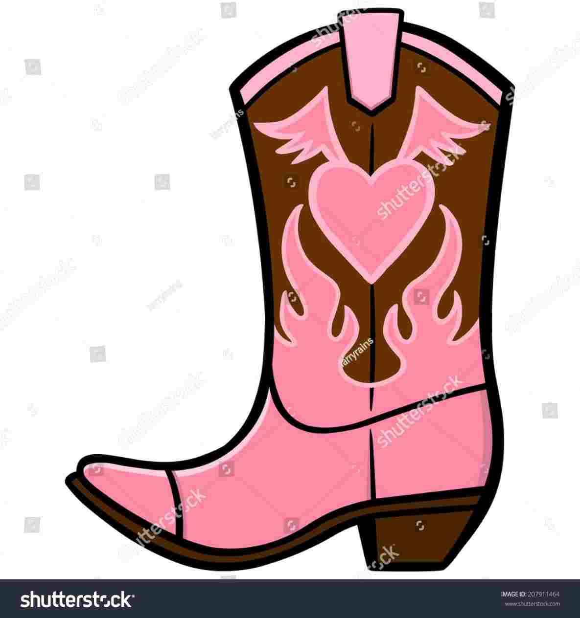 1185x1264 Cowgirl Right Foot Boot Drawing Cartoon