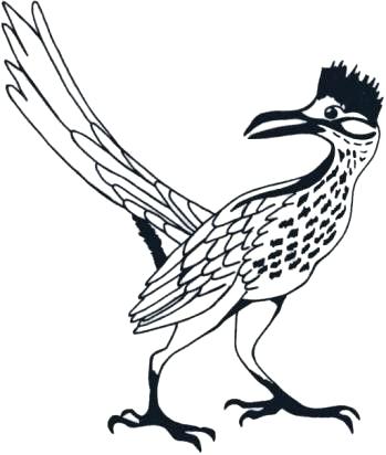349x412 Popular Roadrunner Clipart Tree And Bird Miniature Quilt