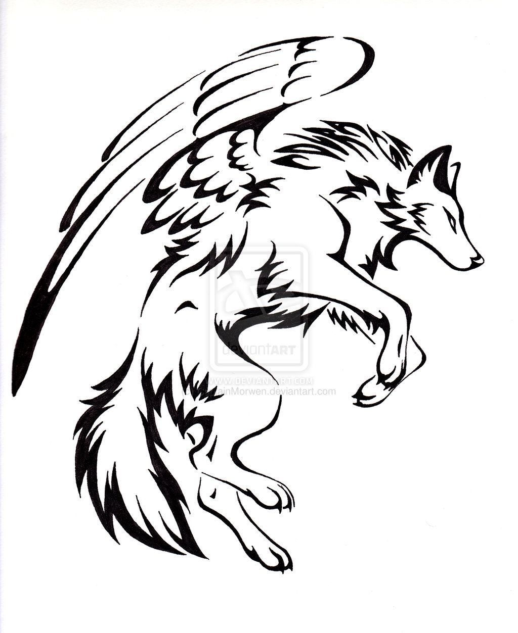 1024x1253 Coyote Tattoo Drawing Design
