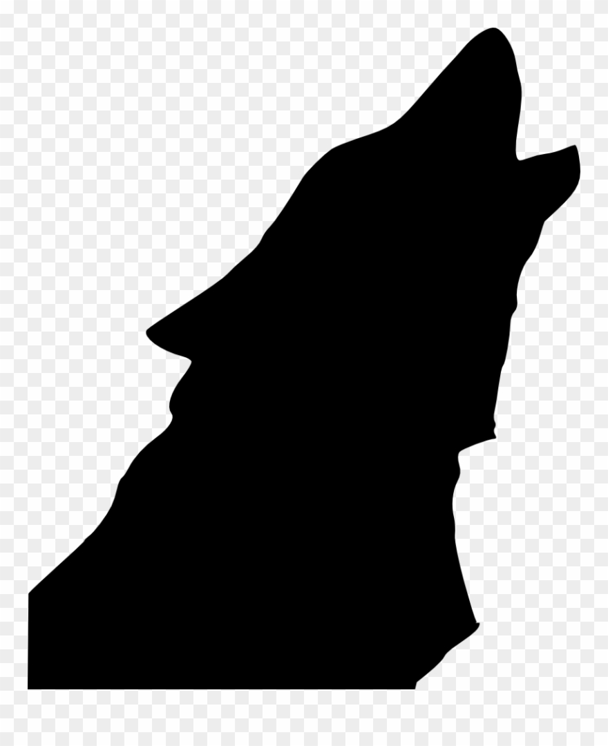 880x1080 Gray Wolf Coyote Drawing Silhouette Aullido