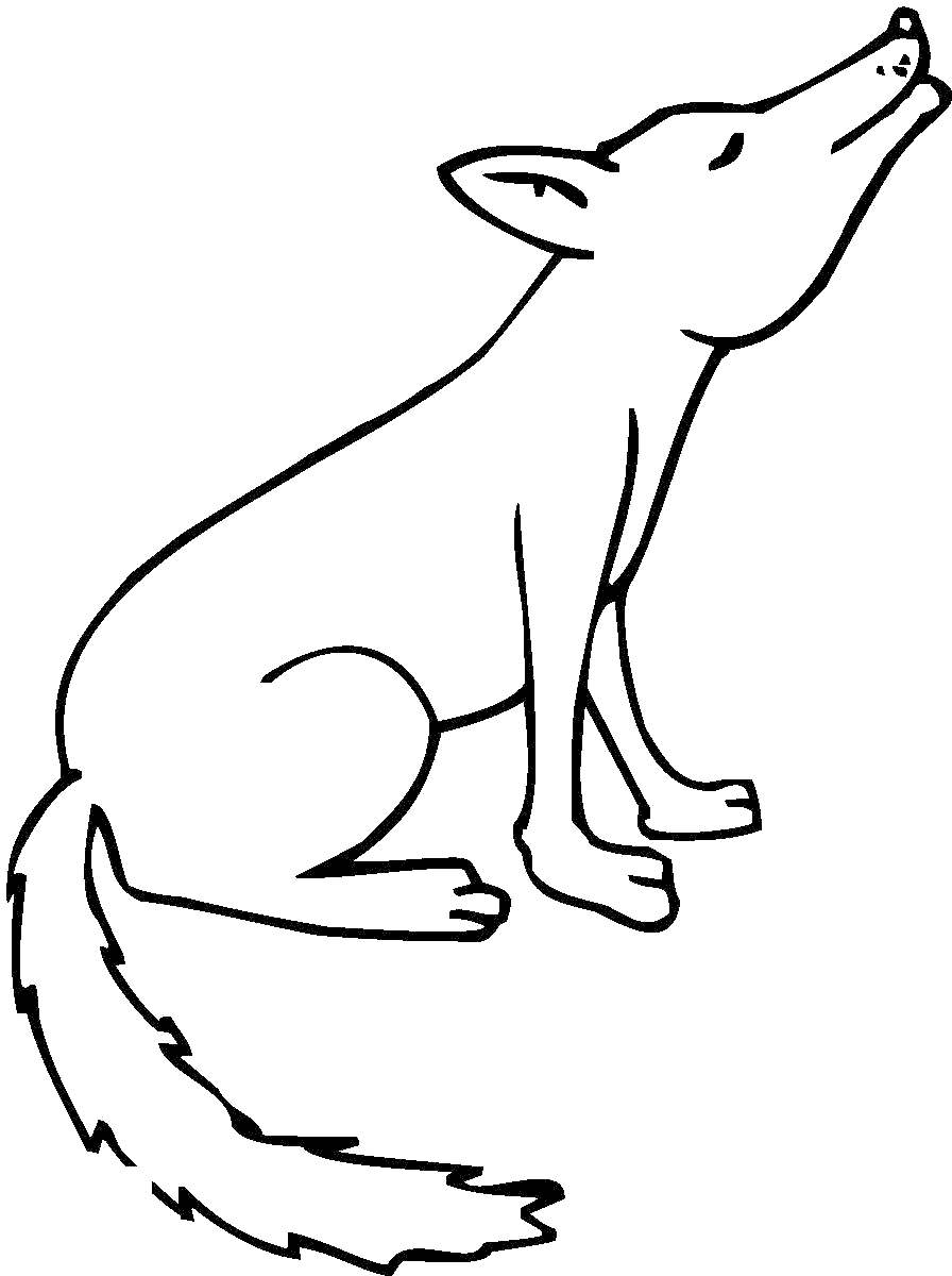 896x1200 Coyote Coloring Pages Howling Fan Art