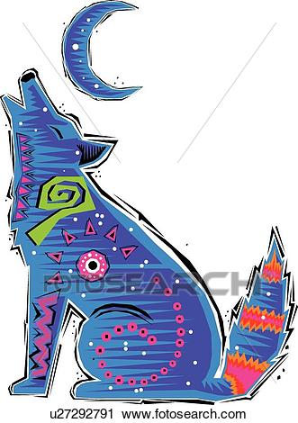 331x470 Howling Coyote Cliparts