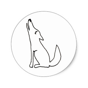 307x307 Howling Coyote Stickers Zazzle