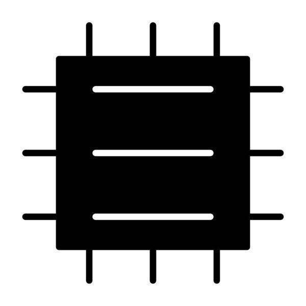 600x600 Central Processor Unit Icon Cpu Vector Simple Minimal