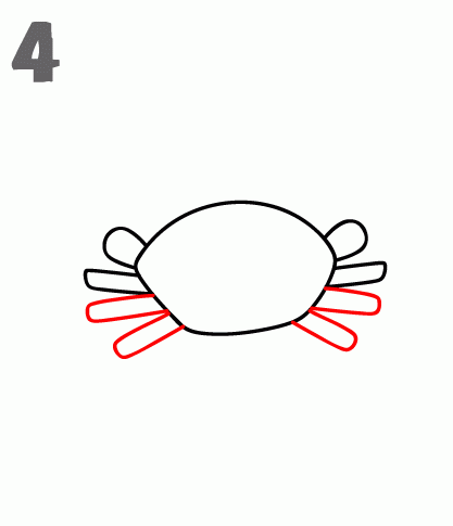 417x485 How To Draw A Crab