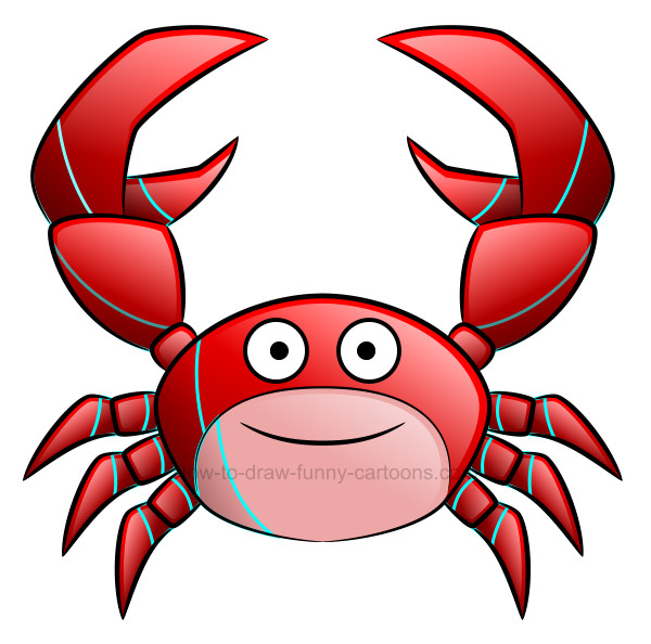 600x594 How To Draw A Crab Clip Art