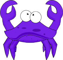 216x203 Collection Of Free Crabs Clipart Purple Crab Bean Clipart