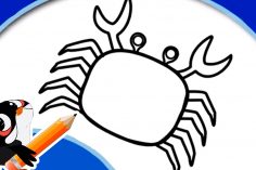 236x157 Crab Drawing Cute Tutorial Easy Step Simple Blue I Fertility