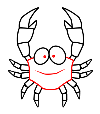 350x400 Drawing A Cartoon Crab Draw! Cartoon, Drawings, Drawing For Kids