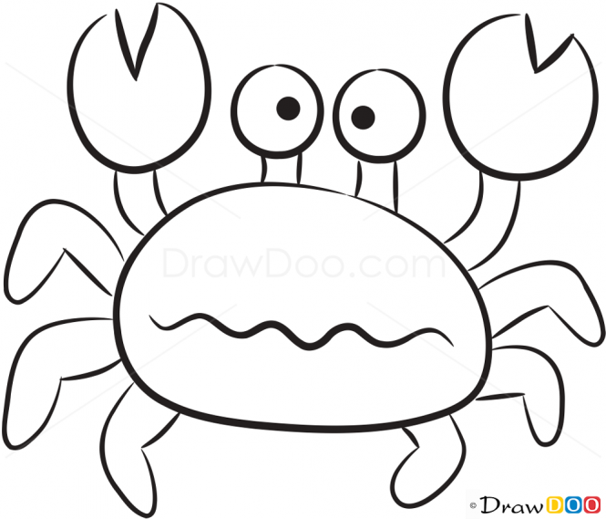 665x569 Easy To Draw Crab