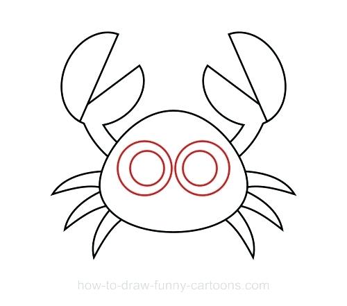 500x441 Easy Way To Draw A Crab How To Draw Cartoon Crab From Numbers Easy