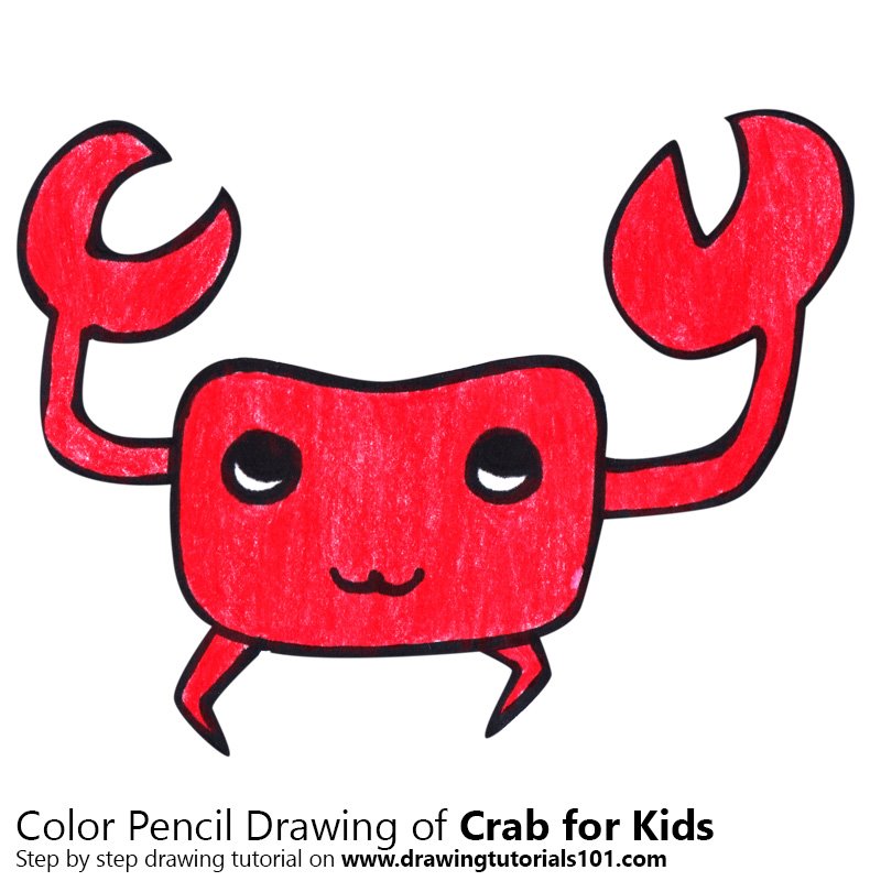 800x800 Learn How To Draw A Crab For Kids