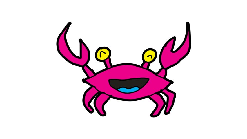 852x480 Kids Drawing White Screen With Theme Of Crab