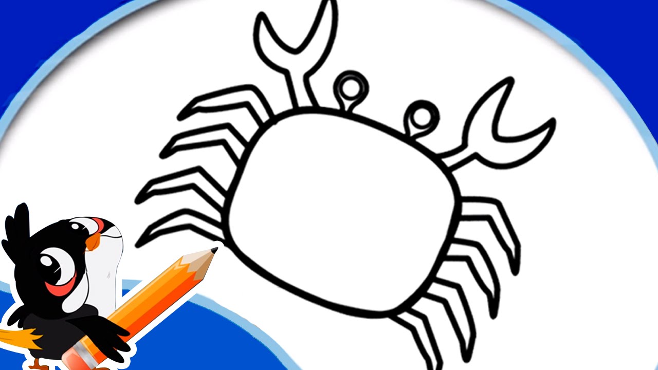 1280x720 How To Draw A Crab Easy Step
