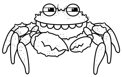 500x316 How To Draw A Crab Cartoon Easy Step
