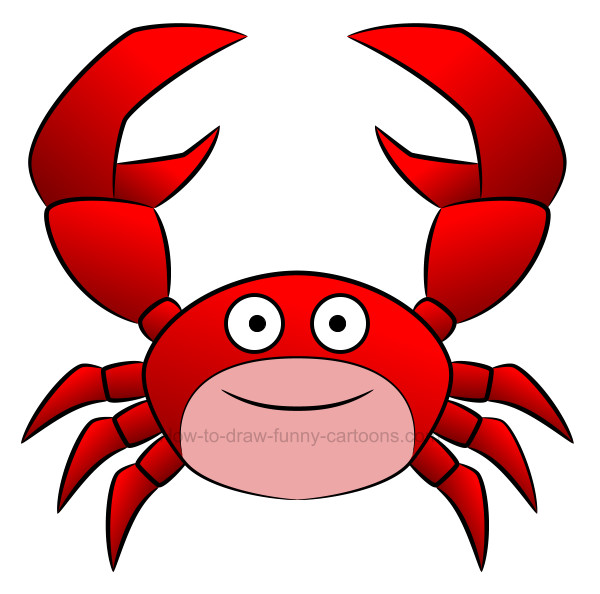 600x594 How To Draw A Crab Clip Art