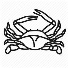 225x225 Blue Crab Line Drawing