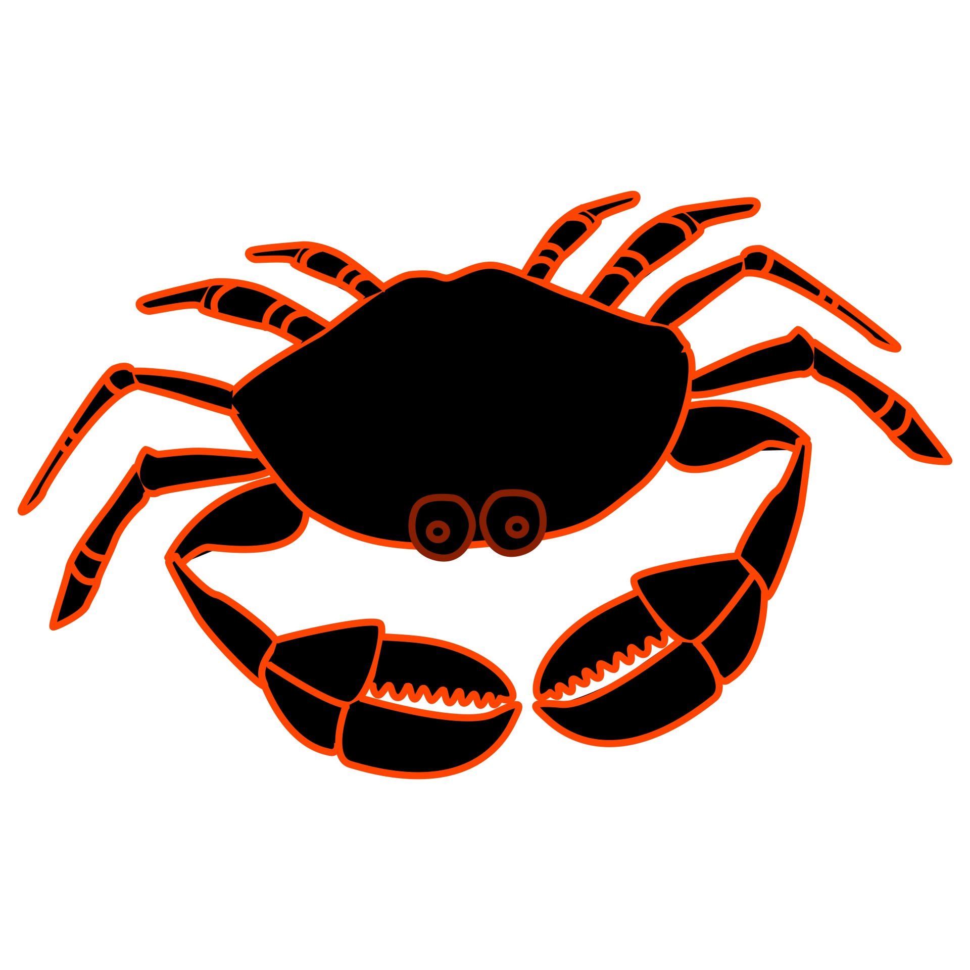 1920x1920 Drawing, Red, Crab, Doodle, Silhouette