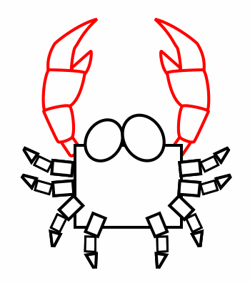 350x400 Outline Drawing Of Crab