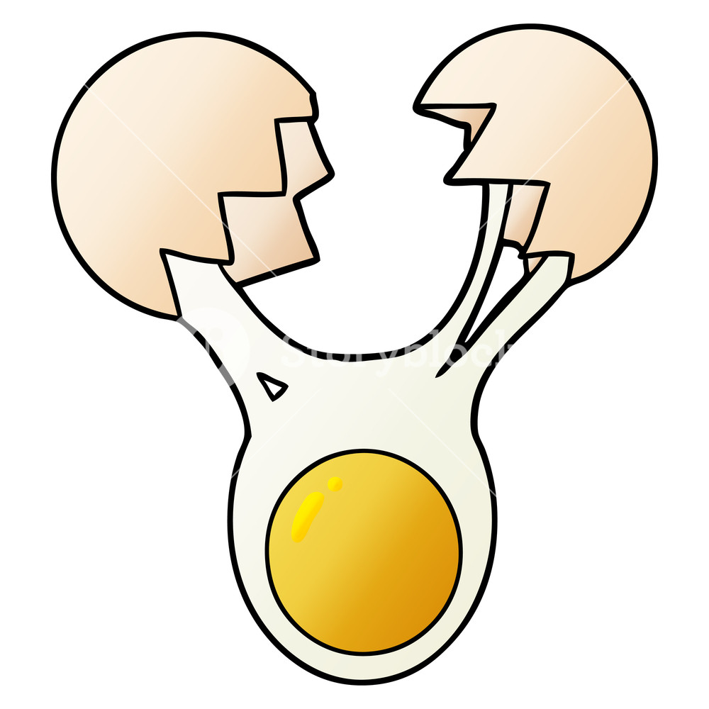 1000x1000 Cracked Egg Cartoon Royalty Free Stock Image