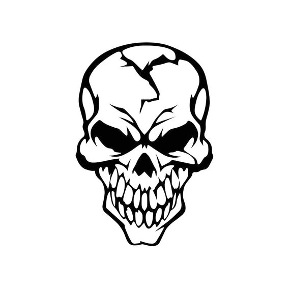 570x570 Skull Cracked Human Head Graphics Dxf Png Cdr Pdf