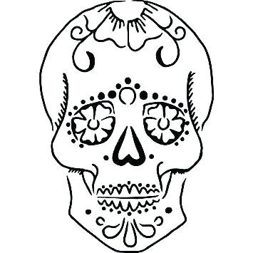 355x355 Printable Skull Stencils