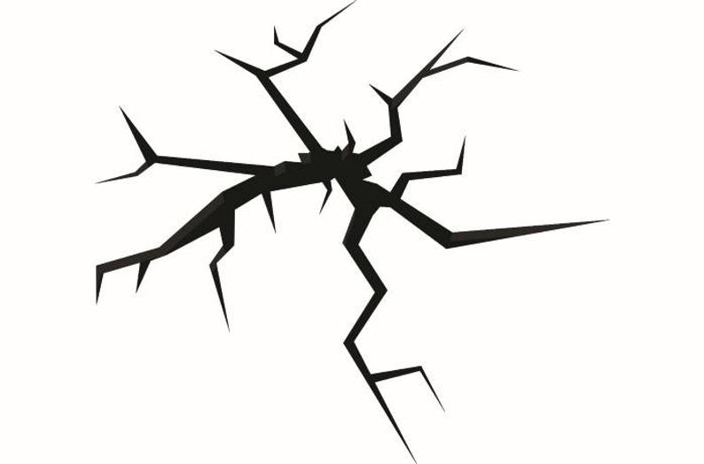 794x524 Cracked Hole Floor Wall Shatter Break Hit Smash Make Wall Etsy