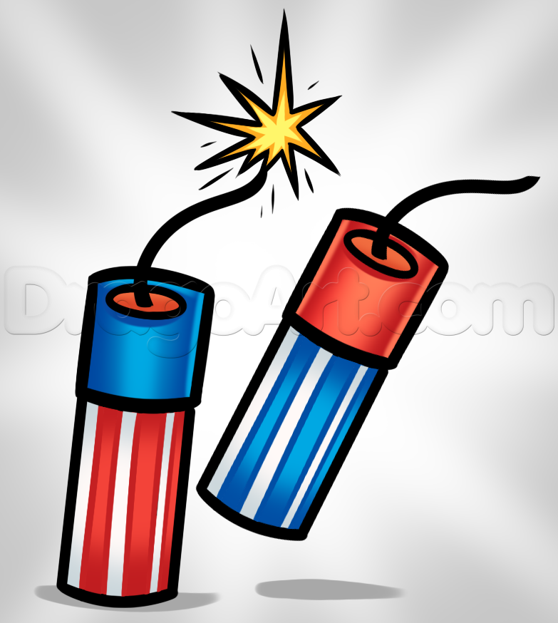 783x874 How To Draw Firecrackers, Step
