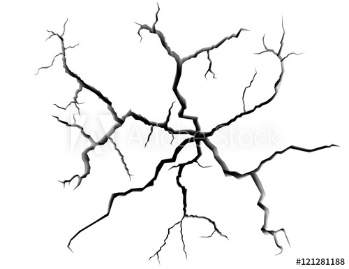 500x385 cracks in white surface of wall