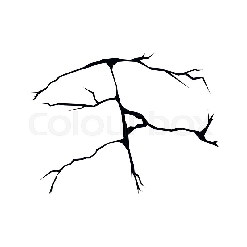 800x800 cracks black silhouette isolated on stock vector colourbox