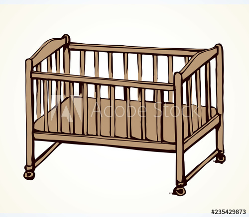 500x437 cradle vector drawing