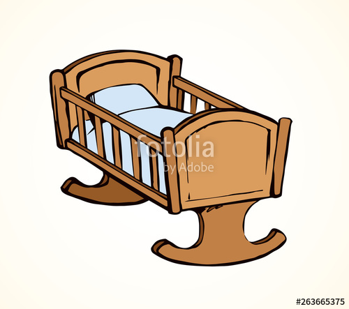 500x443 cradle vector drawing stock image and royalty free vector
