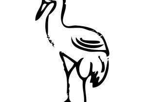 300x210 Crane Bird Drawing