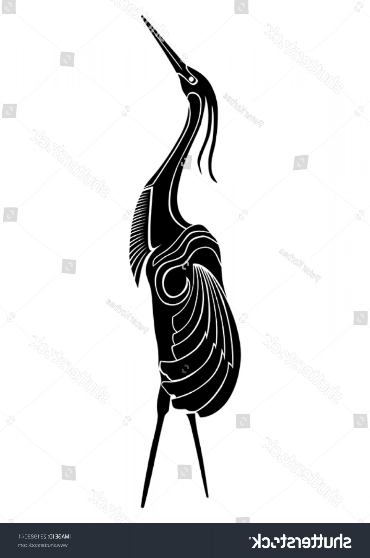1274x1920 White Crane Bird Vector Sohadacouri