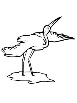 262x350 Whooping Crane Line Drawing
