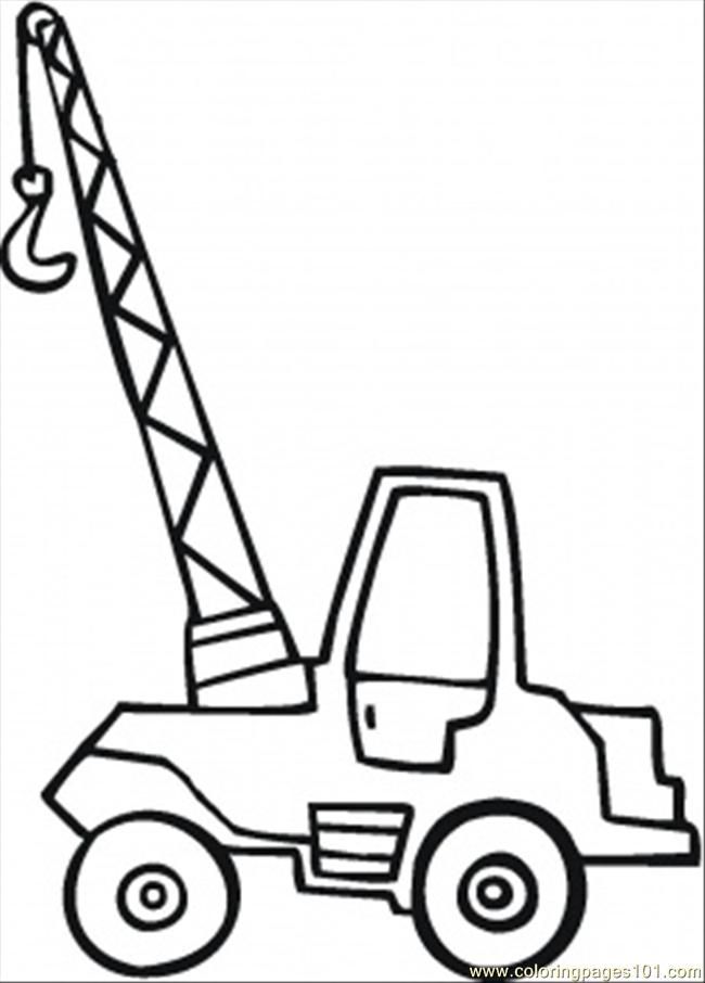 650x906 Crane Truck Colouring Pages