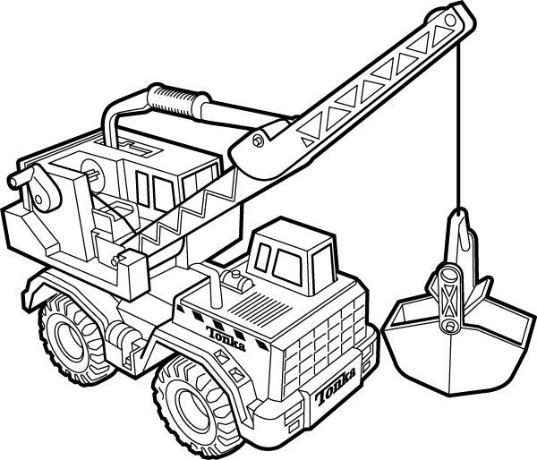 600x514 Crane Truck Drawing