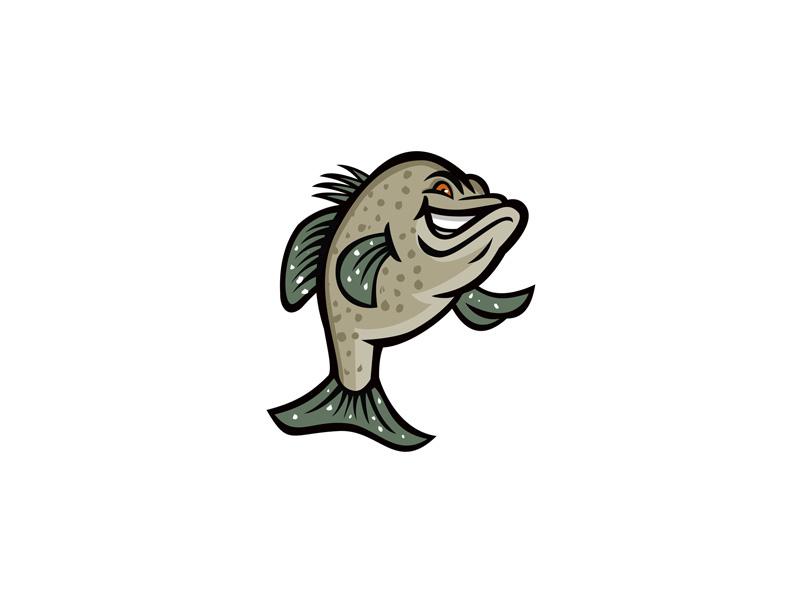 800x600 crappie fish standing mascot