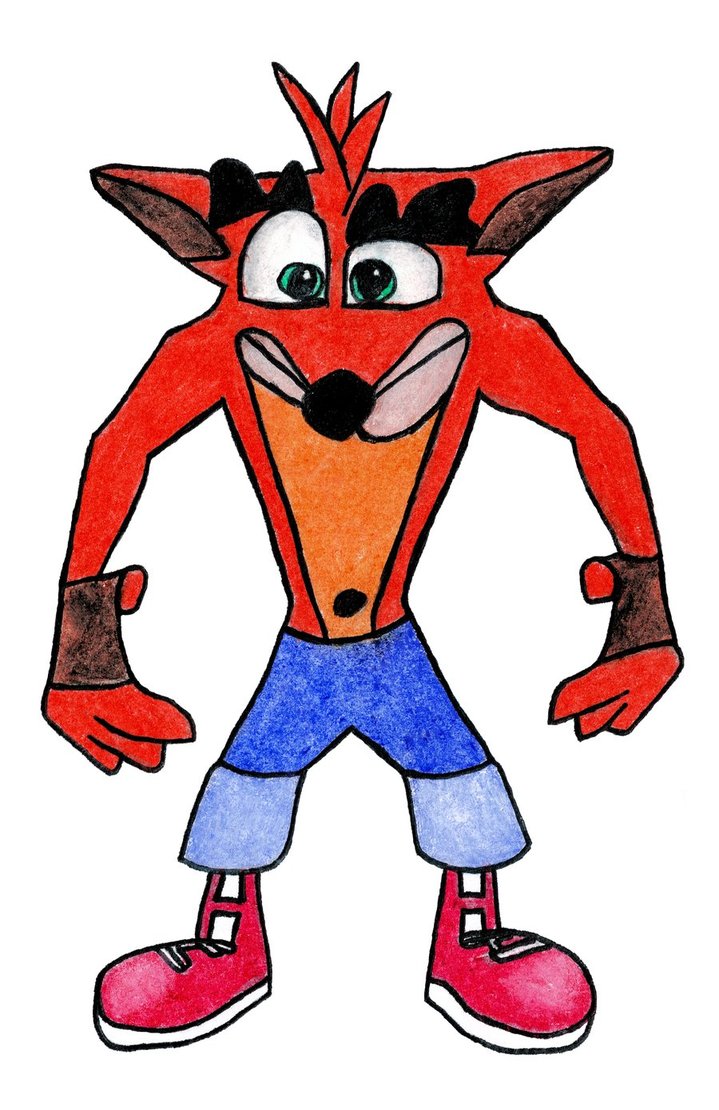 719x1110 Crash Bandicoot Drawing Creative Art Drawing Skill