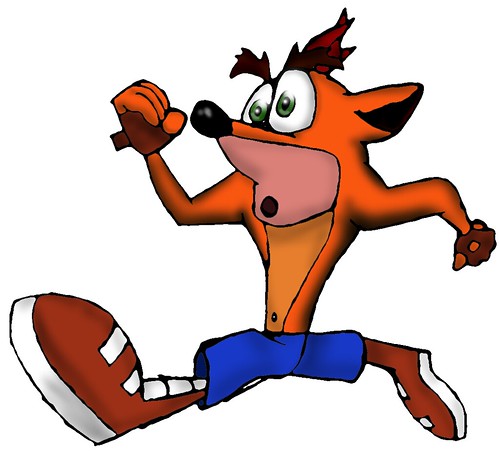 500x452 crash bandicoot running a drawing i made of crash