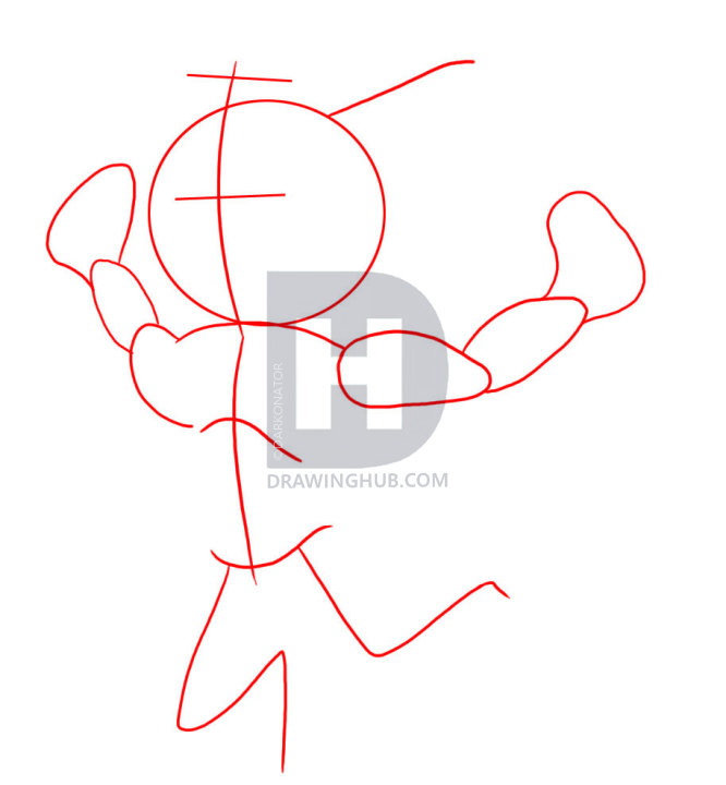 666x720 How To Draw Crash Bandicoot, Step