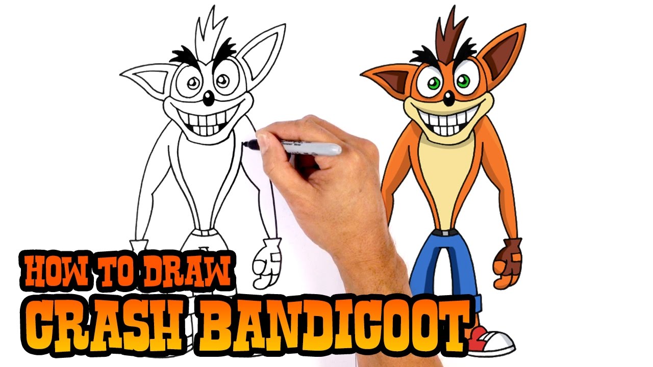 1280x720 How To Draw Crash Bandicoot Drawing Lesson