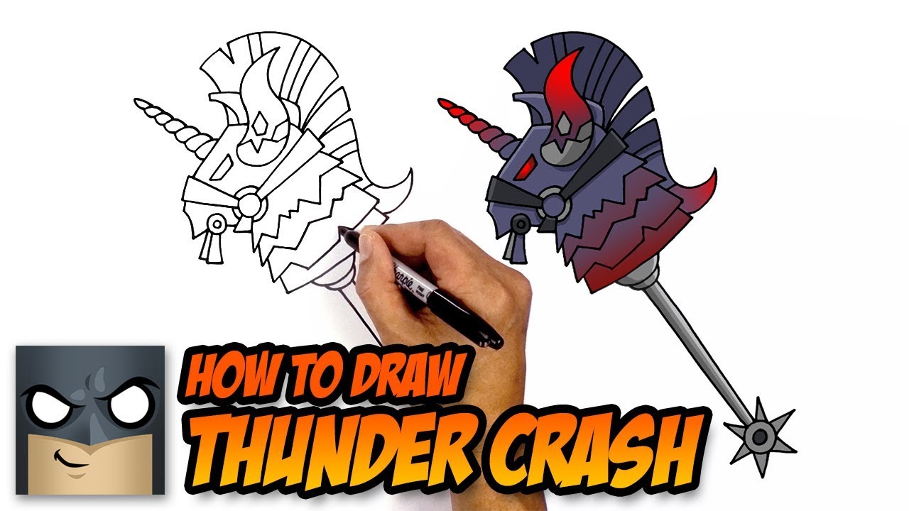 1280x720 How To Draw Fortnite Thunder Crash Step