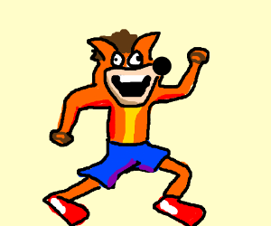 300x250 Crash Bandicoot Doing The Egyptian