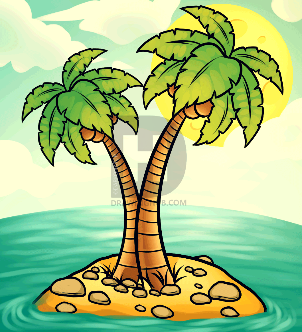 1059x1163 How To Draw An Island, Step