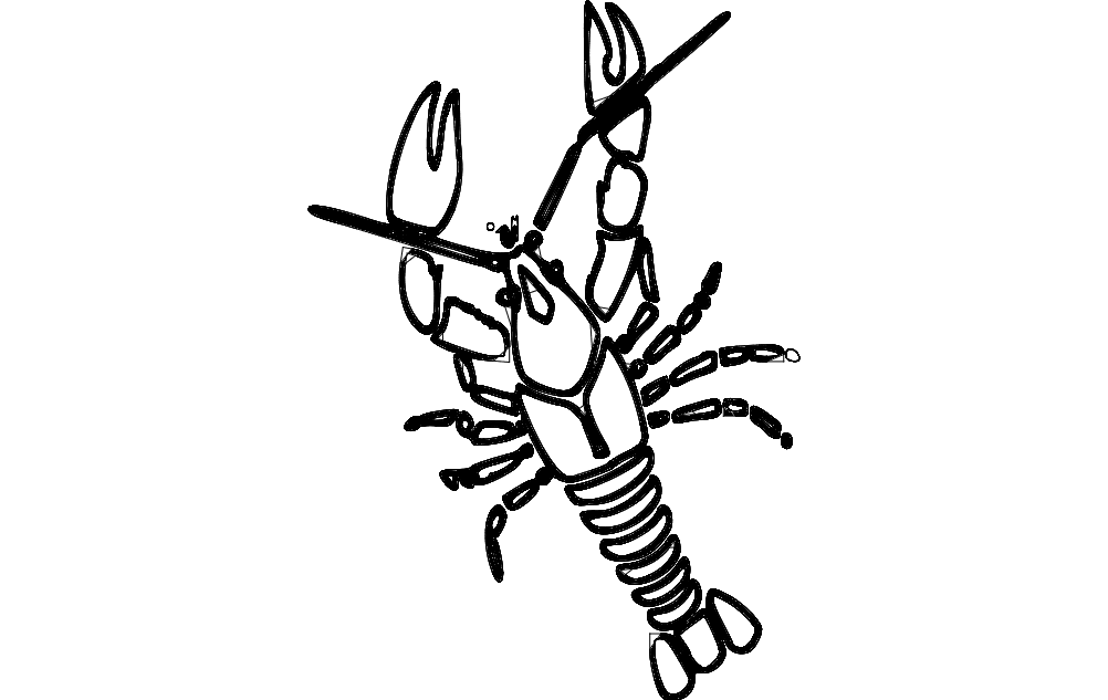 1002x633 Crawfish Dxf Free Download