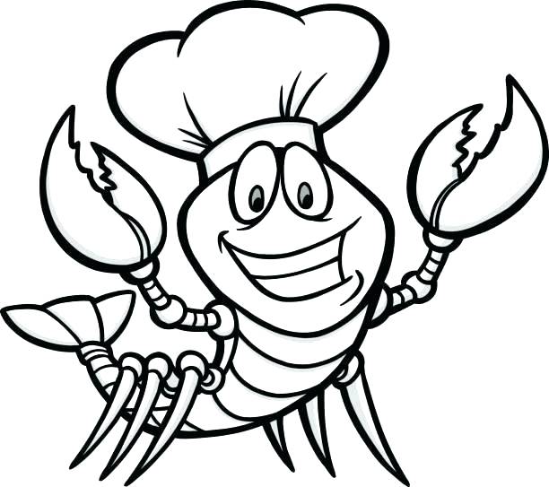 612x543 Minimalist Crayfish Coloring