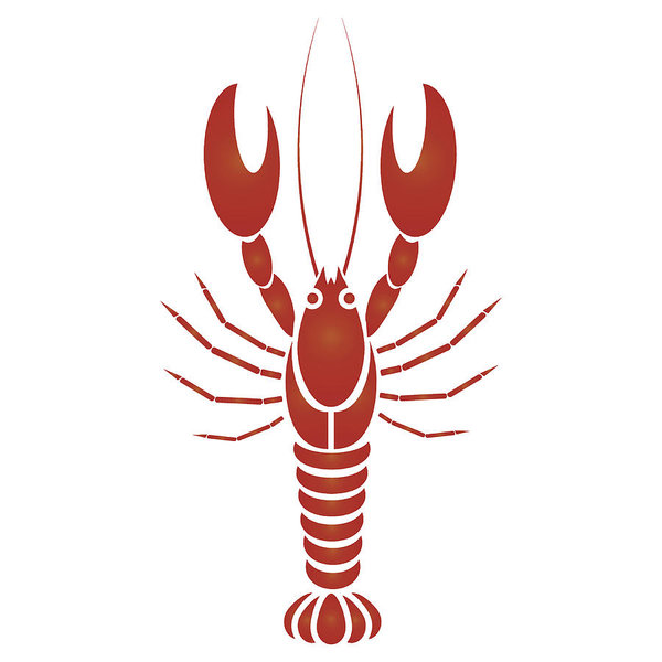 600x600 Vector Isolated Crayfish Or Lobster Art Print