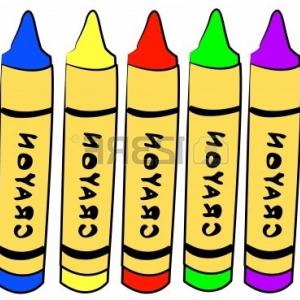 300x300 Horizontal Crayon Clipart Five Colorful Crayons With Drawing Lines
