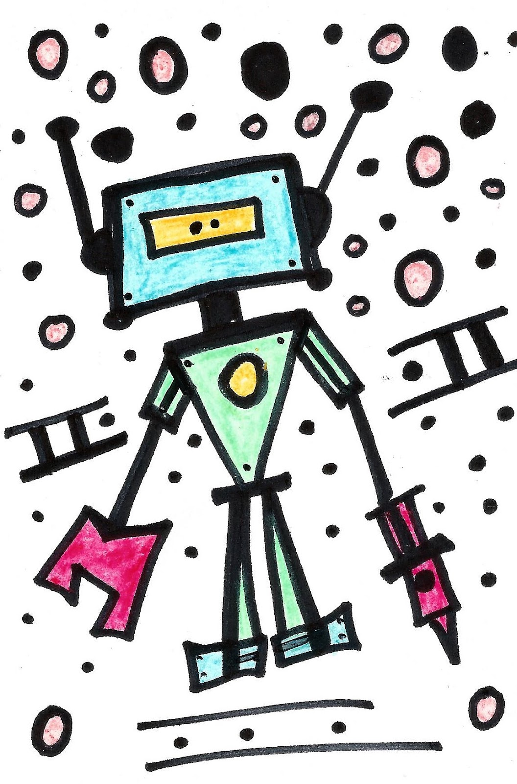 1056x1600 Iseerobots Funny Robot Drawing